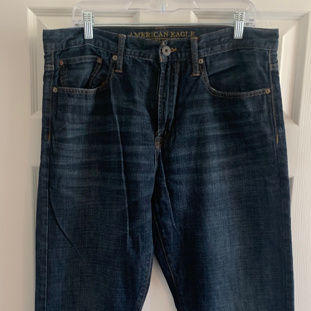 American Eagle Outfitters Men's Deep Indigo Jeans